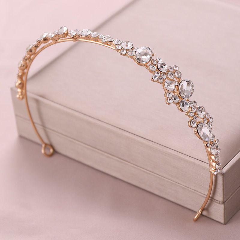 Haarschmuck, Kopfbedeckung, Strass-Stirnband, Krone, Kopfbedeckung, Brautkleid-Accessoires_voghion.com