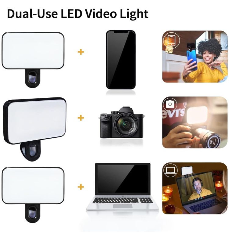 Mobile Phone Computer Tablet Conference Fill Light Live Streaming Flash Charging Model Tri-Color LED_voghion.com