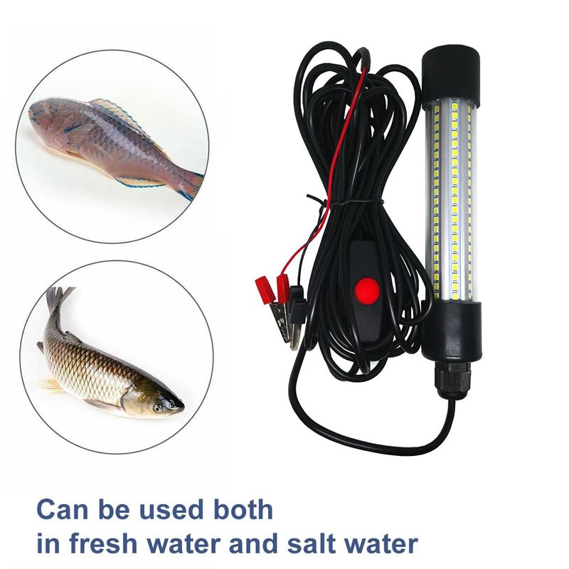 13W 126LEDs Lure Bait Nachtviszoeker Lamp Licht LED Boot Onderwater Vislamp met 5M Kabel AC/DC12-24V_voghion.com