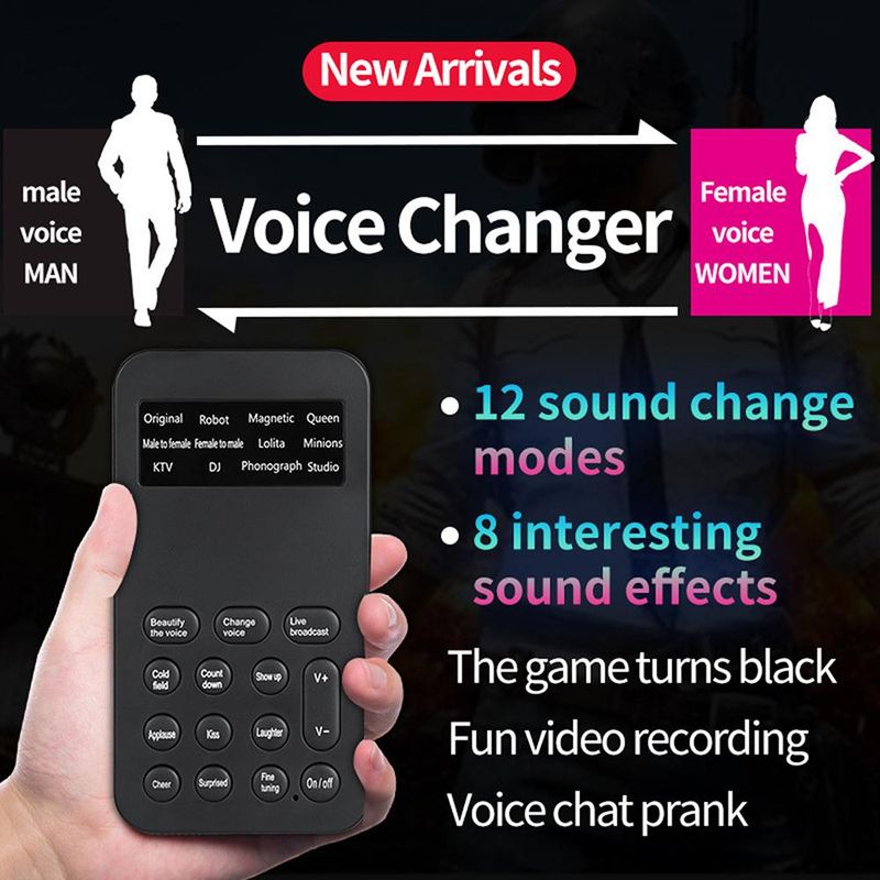 Nuovo mini modulatore portatile a 8 canali con funzioni vocali regolabili, scheda audio per telefono e computer, microfono._voghion.com