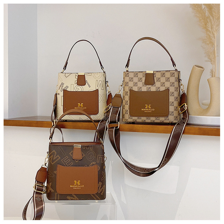 Nuove borse Borse da donna Borse a secchiello Moda Stile caldo Grandi borse a mano con lettere Borse da strada Grande capacità Borsa a tracolla singola_voghion.com