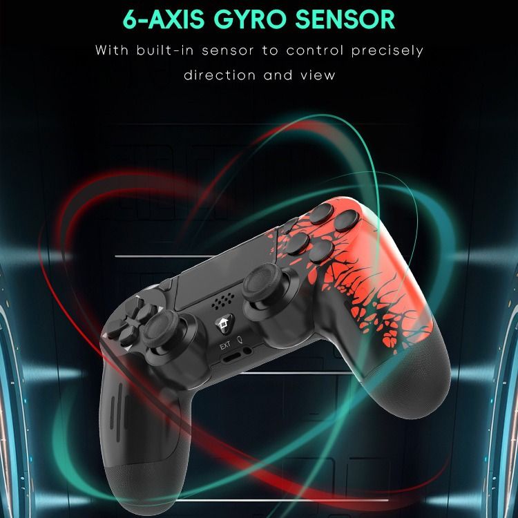Geschikt voor PS4/PS4 Slim/Pro/PC draadloze Bluetooth-controller, 6-assige trillingsgamecontroller_voghion.com