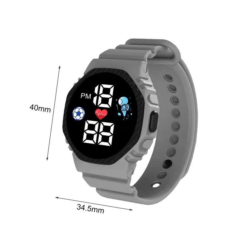 Xinweiqing électronique lumineux vie carré LED Football hommes femmes enfants sport montre numérique pour étudiant_voghion.com