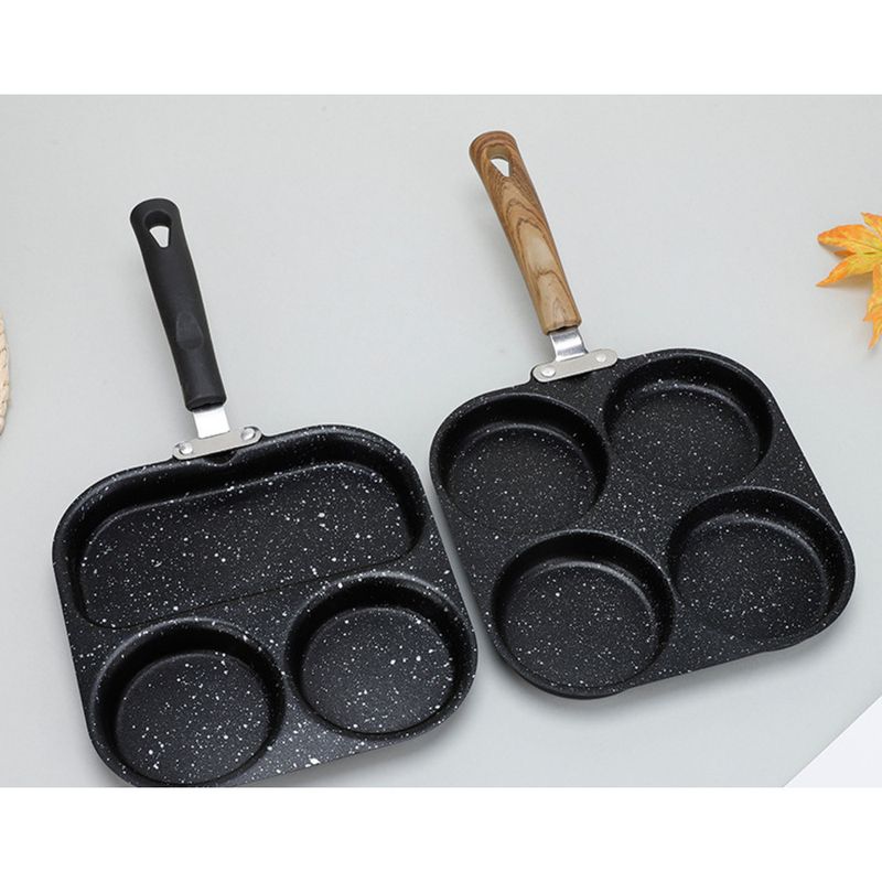 Frying Four-Hole Breakfast Cast Iron Non-Stick Flat Household Egg Burger Pancake Small Pan_voghion.com
