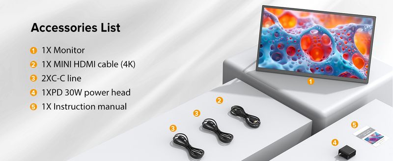Monitor portatile touchscreen da gioco UPERFECT E6 Pro da 18,5" 120Hz, 1080P, USB-C HDR FreeSync, schermo esterno da viaggio per_voghion.com