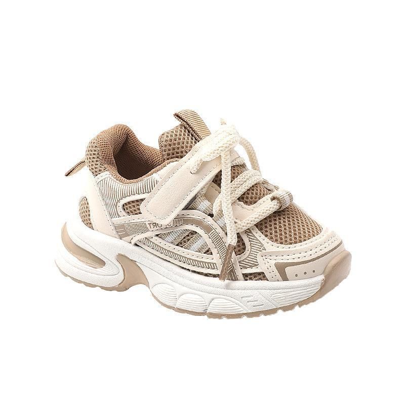 Boys' Breathable Mesh, 2025 Summer New Children's Sports Dad Shoes, Single Mesh White Shoes For Girls_voghion.com