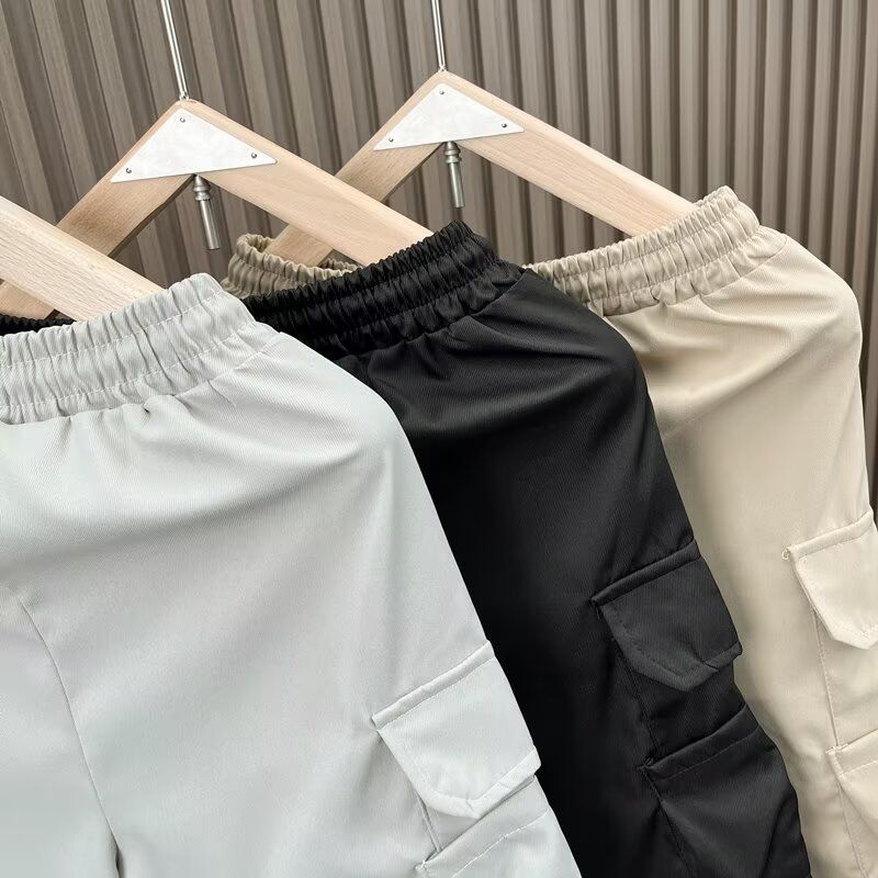 Men's Lightweight Summer Cargo Shorts - Relaxed Fit Casual Short Pants With Multiple Pockets, Straight Cut For Comfort (Black, Khaki, Gray) _voghion.com