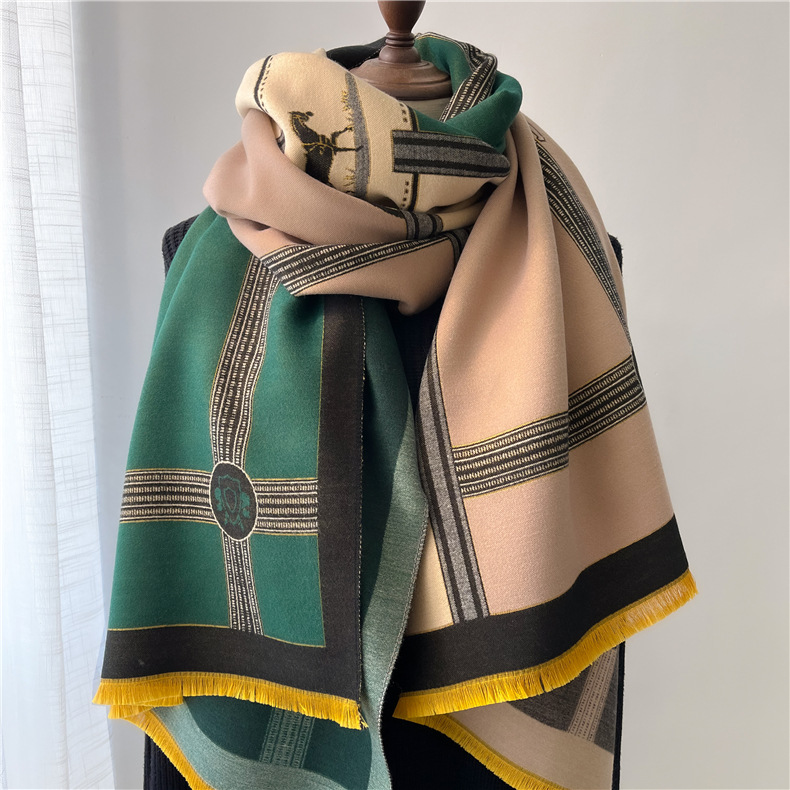 Winter Warm Cashmere Shawl Scarf For Women Design Neckerchief Pashmina Head Scarves_voghion.com