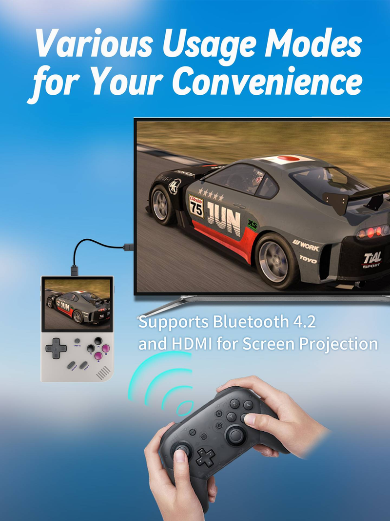 ANBERNIC RG35XX Plus Portable Video Game Console 3.5inch IPS Screen Classic Handheld Game Playe Gifts_voghion.com