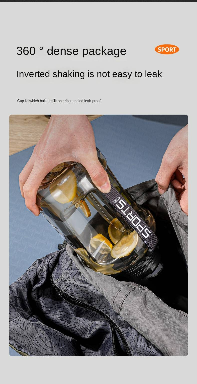 1700 ml stor kapacitet, splitterfri vattenflaska med hög temperaturbeständighet, bärbar vätskeflaska för utomhussporter, gym med sugrör_voghion.com