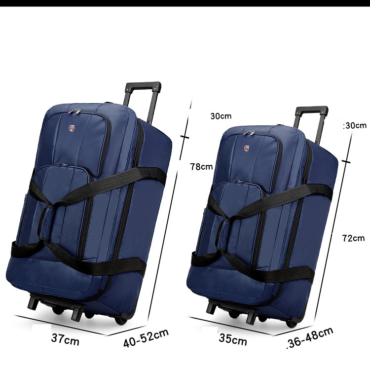 Extra Large Travel Bag With Wheel Rod Check Bag Folding Storage Tote Can Be Expanded Large Capacity Luggage Bag_voghion.com