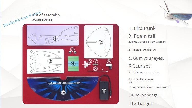 Smart Toys Popular Children's Toys Electric Peace Dove Flying Space Bird Toy Simulation Flapping Bird Charging Model_voghion.com