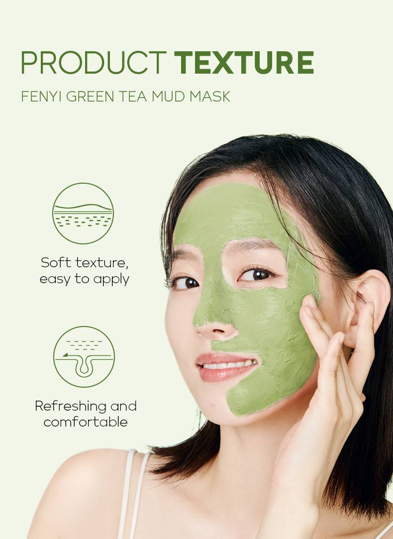 Maschera al fango di tè verde FENYI, 5 g x 20 strisce per confezione - Maschera idratante e nutriente per dormire, prodotto ideale per la cura della pelle_voghion.com