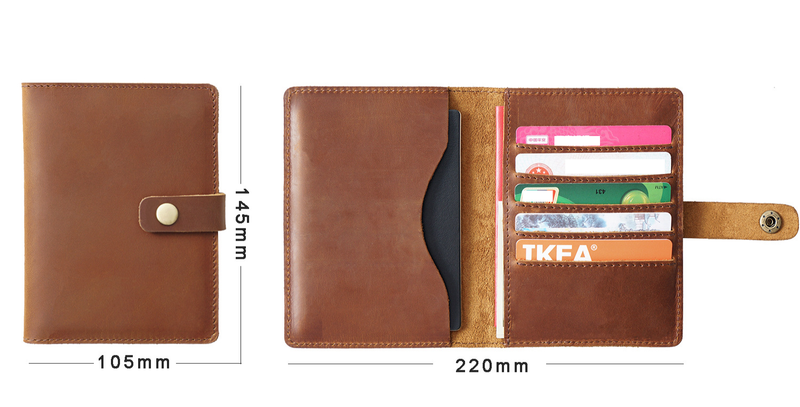 Portapassaporto in pelle Crazy Horse, retrò, multifunzionale, portatile, pochette in vera pelle, porta biglietti, libretto per passaporto_voghion.com