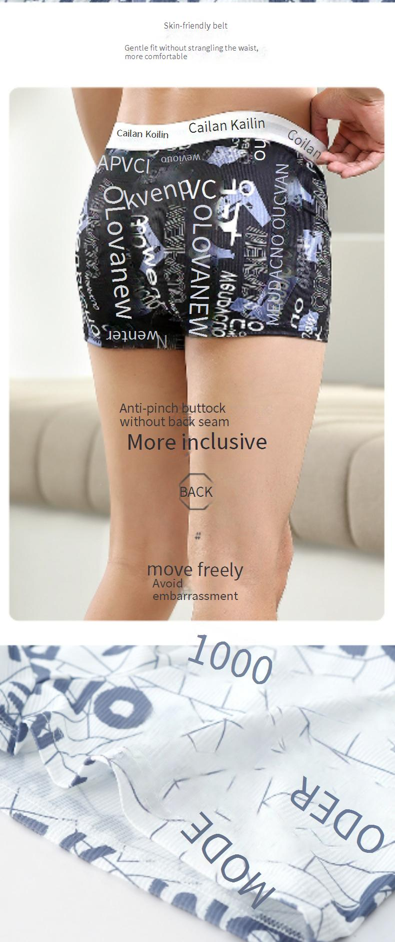 Men's Ribbed Boxer Briefs – Trendy Cartoon & Space Print Underwear With Modal Lining (M-XXXL, Breathable, Quick-Dry, Anti-Rolling Waistband)_voghion.com