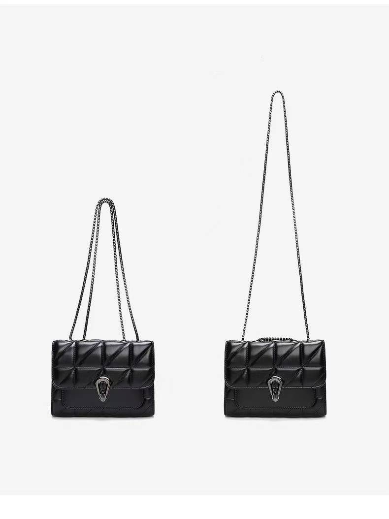 10A Designer-Tasche Spiegelqualität Schatz-Flip-Tasche Luxus-Leder Schaffell Klassische All-Black-Geldbörse Gesteppte Handtasche Schulterbox_voghion.com