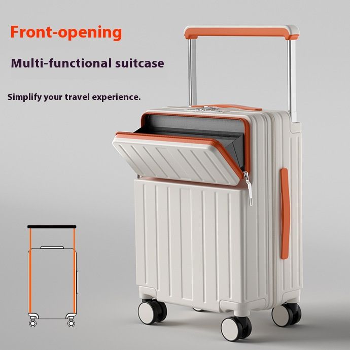 Valigia resistente per PC con ruote girevoli, lucchetto TSA e cerniera anti-scoppio - Valigia leggera per viaggiare in colori classici, cerniera anti-esplosione_voghion.com