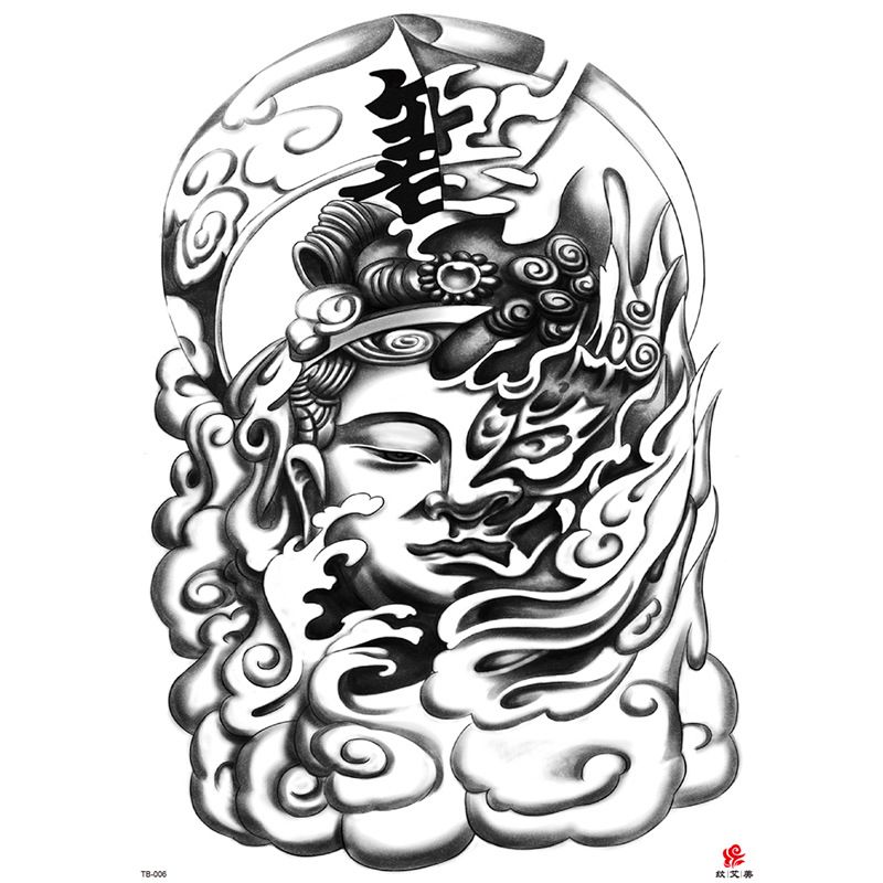 Full Waterproof Large Back Tattoo Sticker_voghion.com