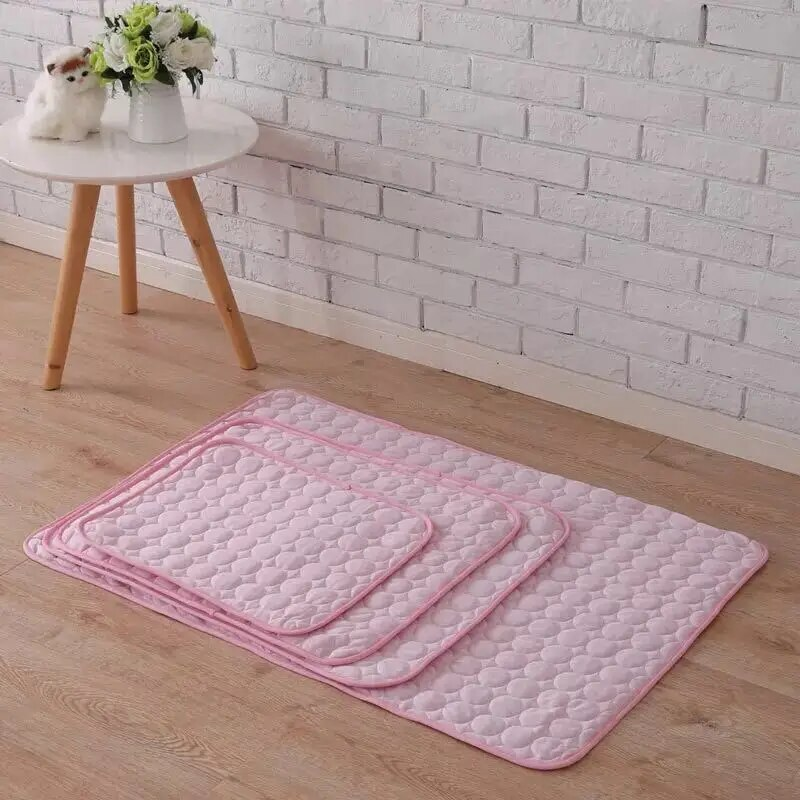 Tapis rafraîchissant pour animaux de compagnie, couverture douce de glace d'été, coussin de lit pour chien et chat, coussin de canapé Portable, Tour Camping Yoga, accessoires de couchage pour animaux de compagnie_voghion.com