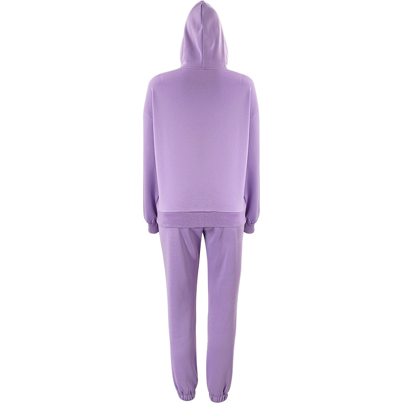 Damen Hosen-Sets Zweiteilige Kapuzenpullover Passende Sets Pullover Sweatshirts Langarm Lose Kordelzug Bleistifthose Lässig_voghion.com
