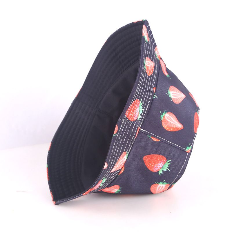 2024 Korean Version Of New Fisherman With Printed Basin Hat, Men's Double-sided Cotton Outdoor Hat For Men And Women_voghion.com