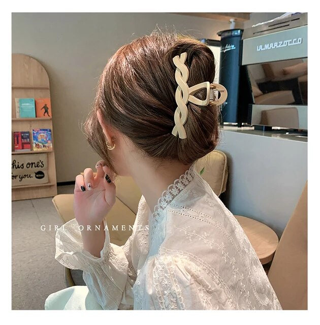 Set di copricapi nuove donne moda artiglio clip caffè nero acrilico grande artiglio per capelli coreano per ragazza clip barrette accessori per capelli_voghion.com