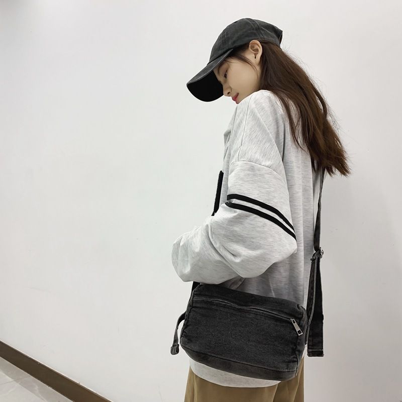 Borsa a tracolla in denim da donna, piccola borsa da passeggio testurizzata, nuova mini borsa per telefono di fascia alta 2023, borsa a tracolla_voghion.com