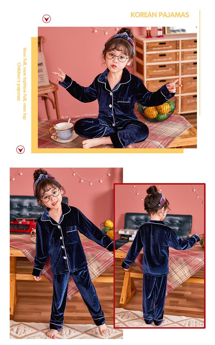 Kinder-Pyjama, Damen-Herbst- und Winter-Set, weich, flauschig, flauschig, für den Winter, leicht, flauschig, Mädchen, Kanarienvogel, Jungen_voghion.com