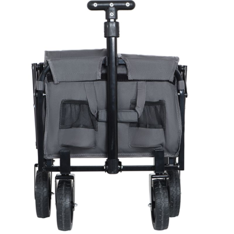 Expandable Dual-Layer Utility Wagon With 100% Extra Space - 225lbs Grocery Cart For Camping, Shopping, Sports, Gardening, Fishing, Gray_voghion.com