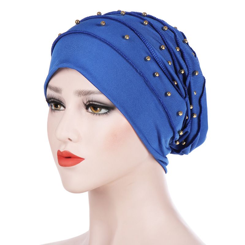 neue Pullovermütze, Perlenmütze, Herbst- und Winterhut mit dünnem Flor, Turbanmütze, Nachtmütze, Entbindungsmütze_voghion.com