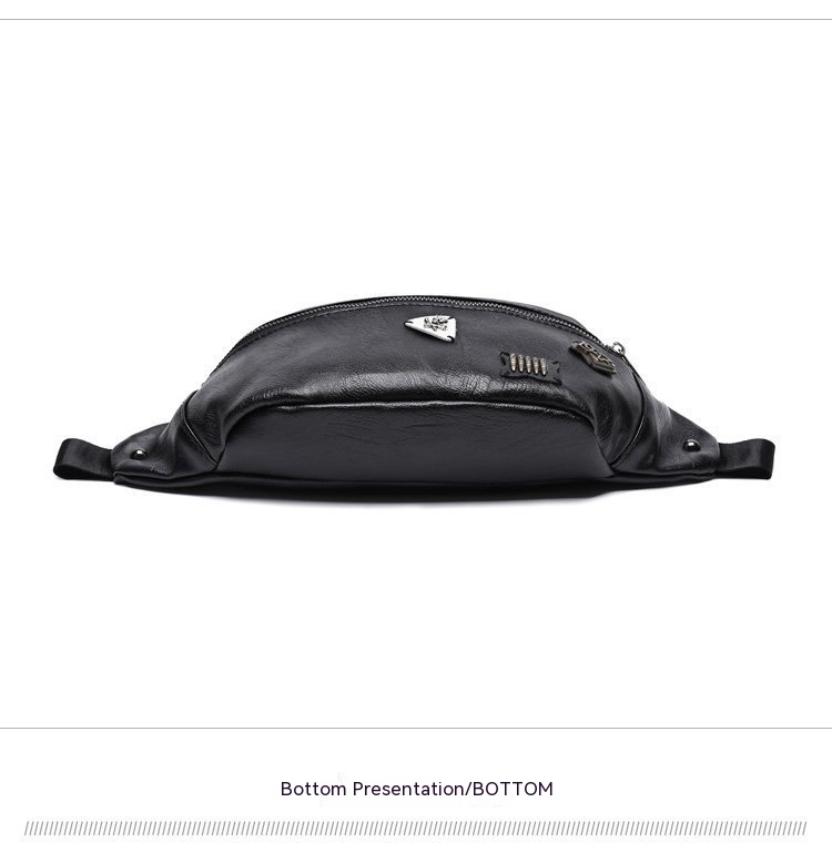 Männer brusttasche punk stud vintage umhängetasche mode PU multifunktionale gürteltasche straße lässig umhängetasche männer_voghion.com