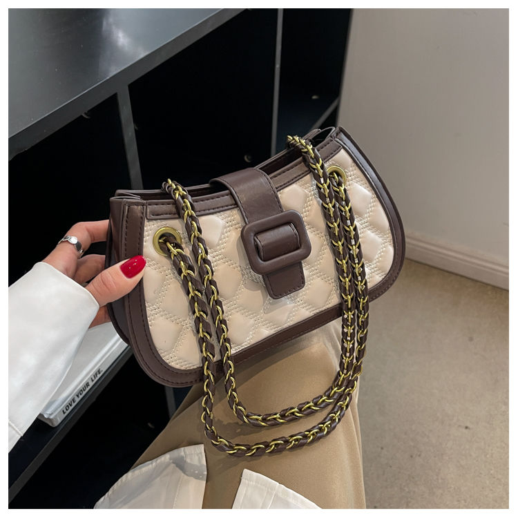 Senior sense diamond lattice chain bag new fashion women's bag texture shoulder bag network Red Cross body bag_voghion.com