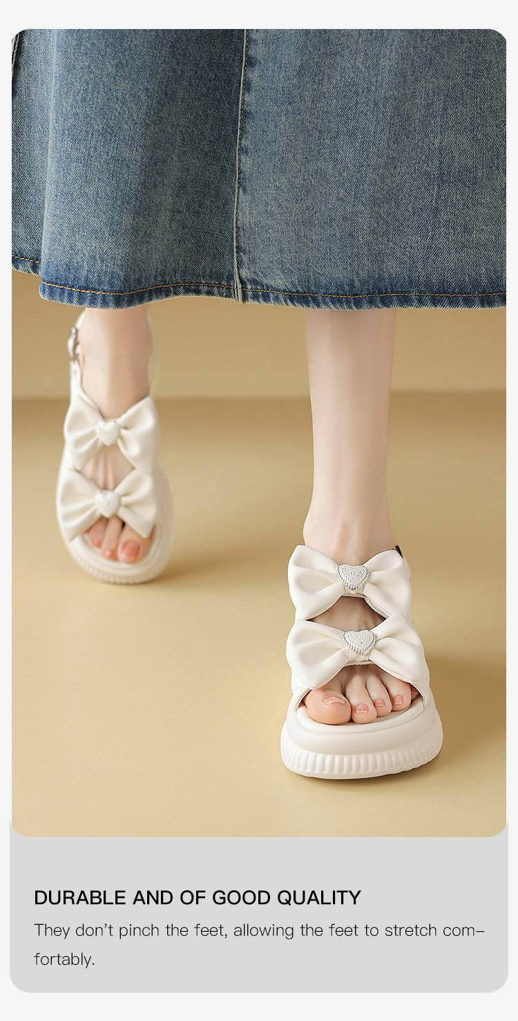 cameido Nieuwe zomer platform - zool sandalen, met een strik - knoop en enkel - band ontwerp, open - teen stijl, geschikt voor buiten dragen_voghion.com