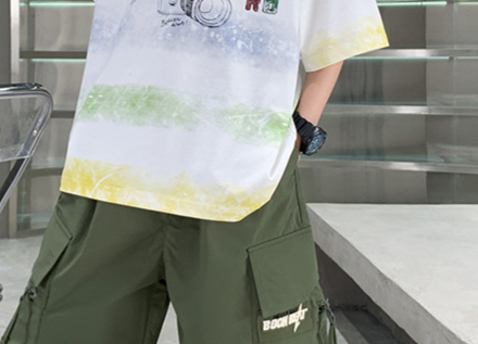 Boys' Summer Outfit 2-Piece Set - Short Sleeve Tee & Mid-Length Cotton Shorts With Letter Print | 85% Breathable Fabric | B-Class Safety Certified_voghion.com