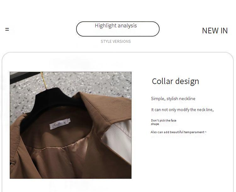 Women's Trench Coat Long Sleeve Oversized Casual Blazer Jacket With Color Block Design_voghion.com
