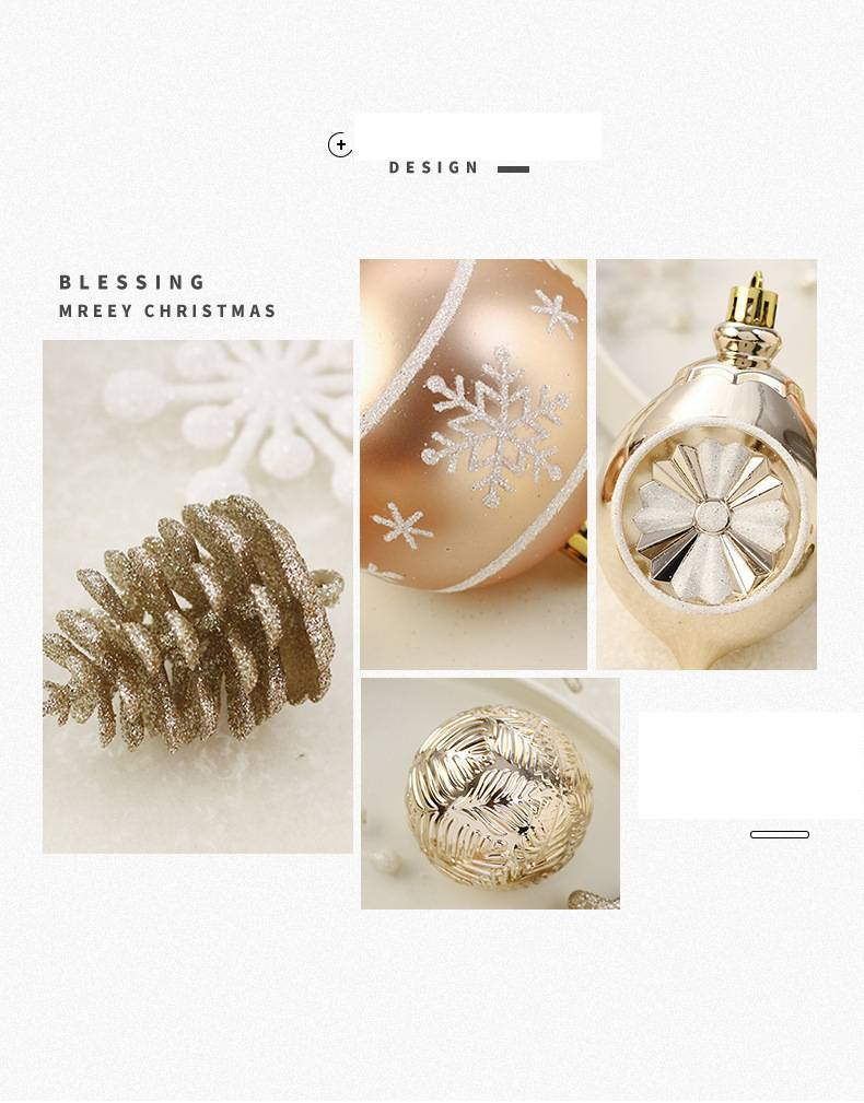 Christmas 70s Tree Ornaments Set - Colorful Painted Star Topper & Hanging Balls Decorations For Holiday Party Gift Home Decor_voghion.com