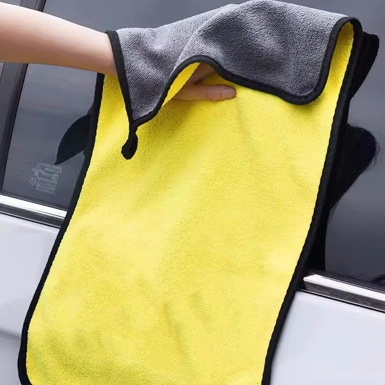 Dual-Color Microfiber Car Wash Towel – Super Absorbent, Lint-Free, Scratch-Free Cleaning Cloth For Cars & Surfaces_voghion.com
