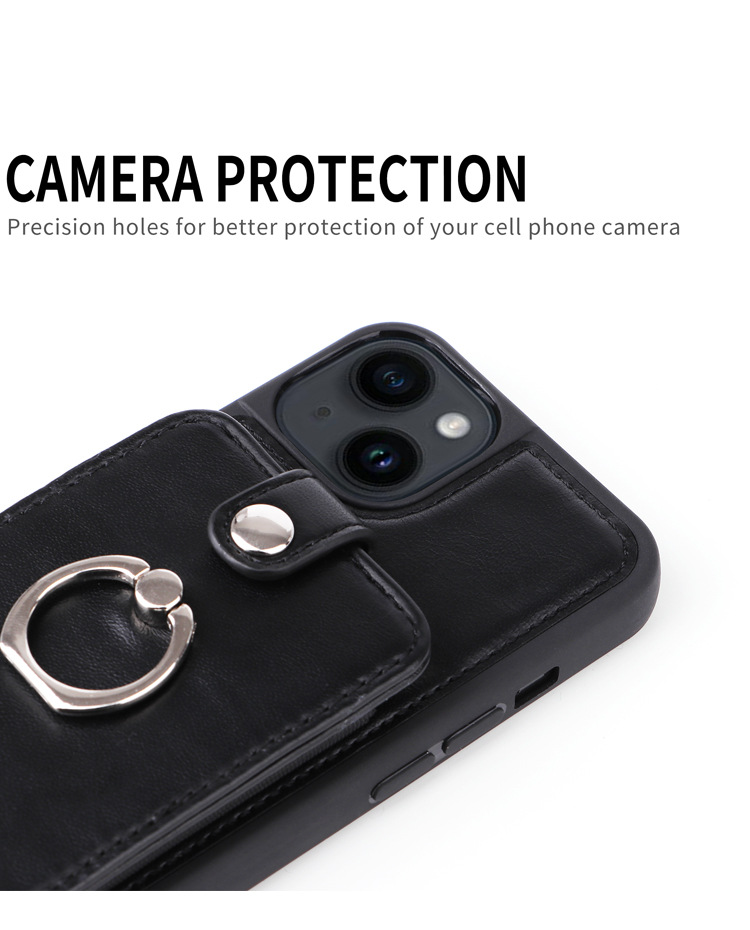 Suitable for Apple iphone14 mobile phone case 13promax creative leather anti-fall 12 organ card mobile phone leather case_voghion.com