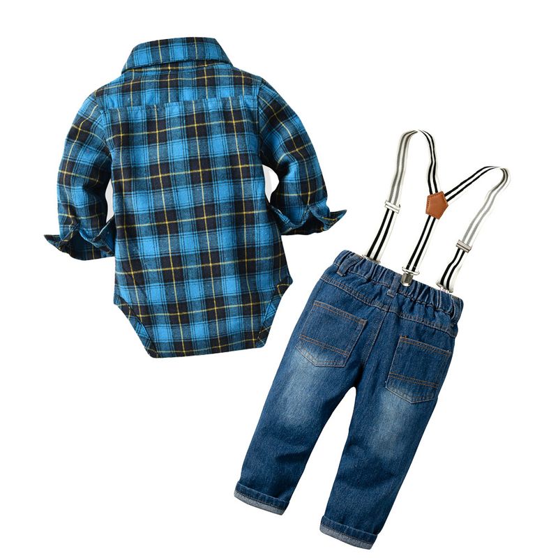 Completo da uomo primaverile e autunnale per ragazzo, papillon da uomo, completo di tuta in denim color kaki con foro strisciante_voghion.com