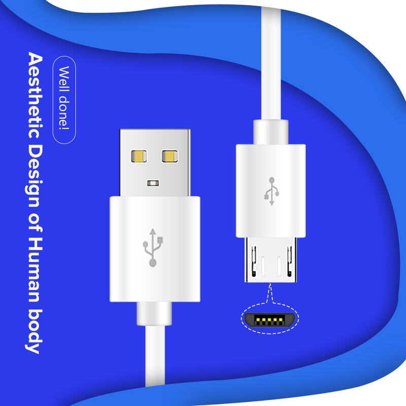 Câble de chargement Micro USB, 25cm, 1m, 1.5m, 2m, 3m, pour Samsung, Huawei, Sony, ZTE_voghion.com