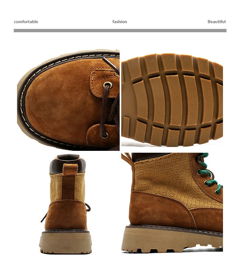Women's Shoes Casual Short Boots Hiking British Style Fashionable Mid Cut Short Boots Round Toe Thick Bottom Classic Martin Boots Autumn And Winter_voghion.com