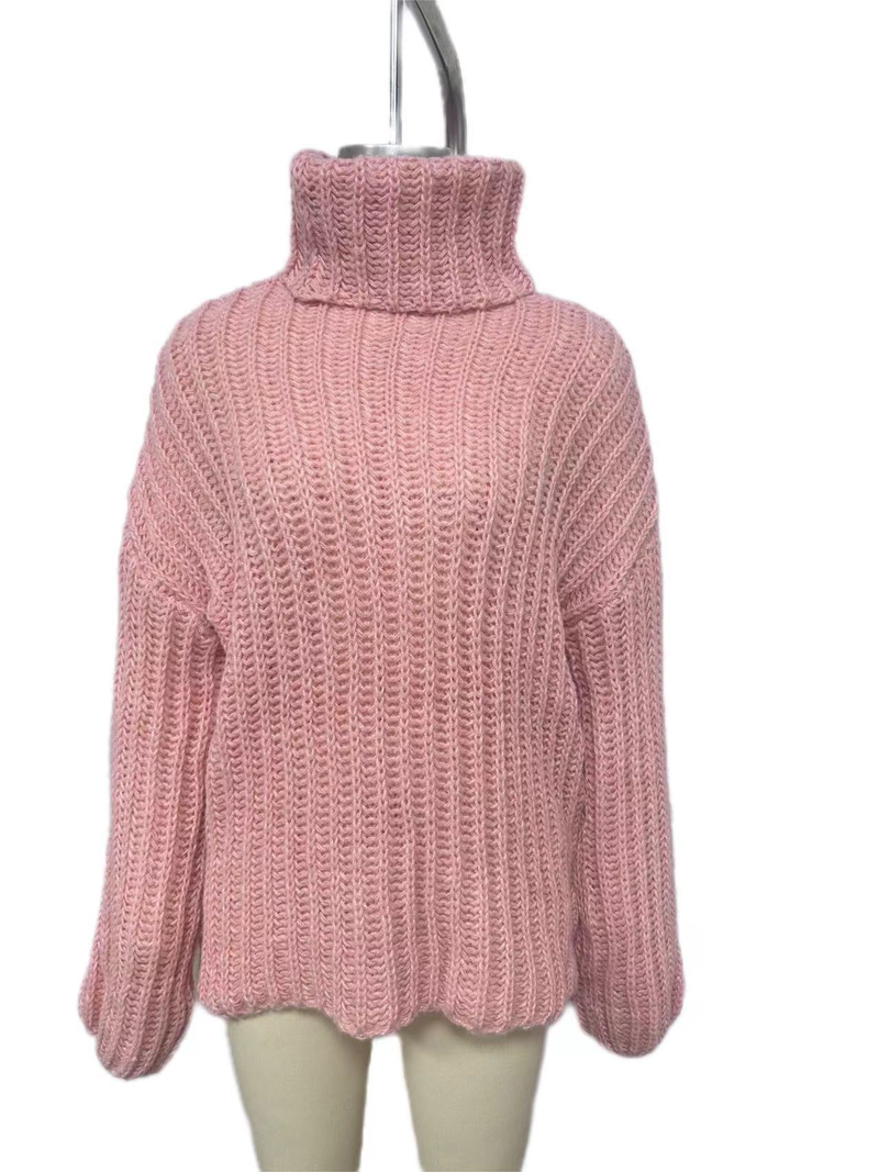 Maglione pullover da donna Maglione gonfio da donna a maniche lunghe_voghion.com