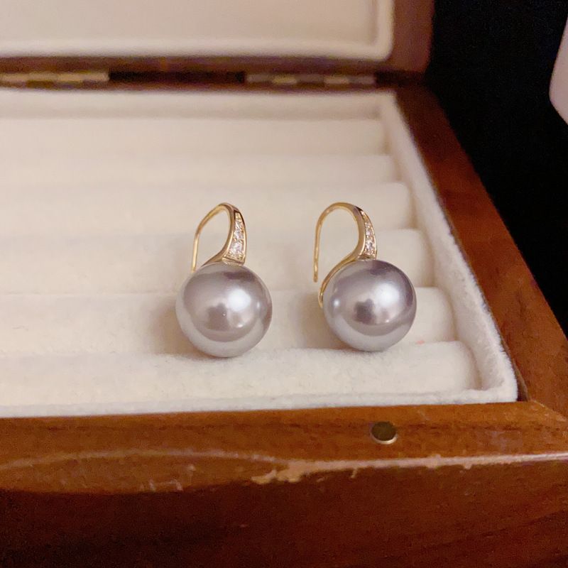 Design Sense Orecchini con tacco alto in zircone micro intarsiato, ganci in perle, orecchini dal temperamento alla moda, pendenti versatili e delicati_voghion.com