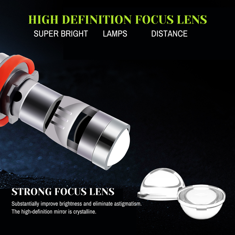 Lenti H7 per auto H10 9005 HB3 9006 HB4 H11 Mini lente d'ingrandimento Lampadina per fari laser H4 Proiettore a LED 120W 12V Lampade per auto_voghion.com