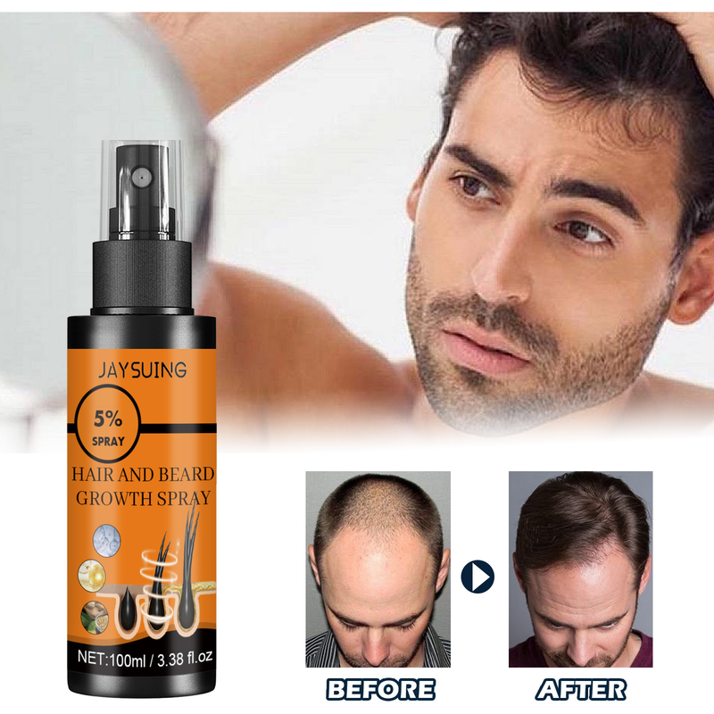 Jayswing Growth spray Men's Beard Dense Care Fluid Toughening Hair Quality Prevention_voghion.com