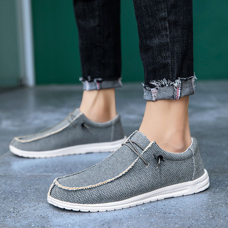 New Oversized Canvas Loafers, Ultra Light Sailing Flat Bottomed Casual Men's Hoodie Shoes, Hot Selling_voghion.com