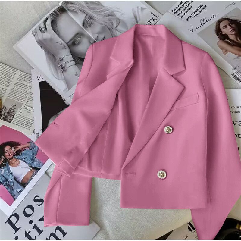 2025s Short Jade Green Jacket For Women, Autumn 2025 New Item, Stature, Casual And Versatile Small Suit_voghion.com