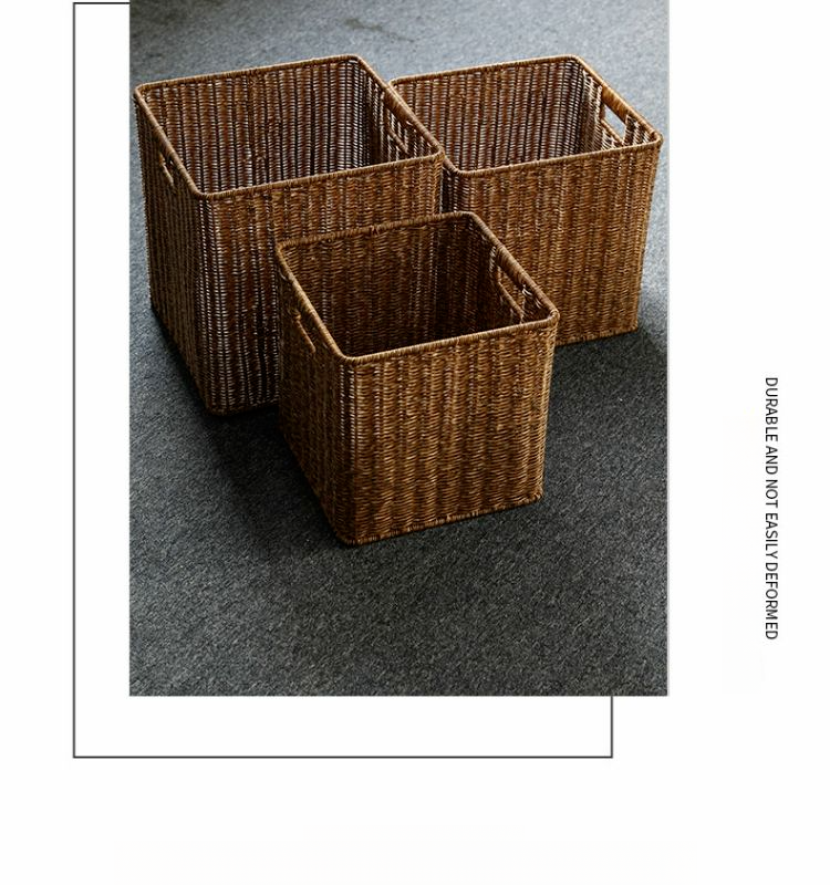 Desktop Woven Large Capacity For Living Room Snacks Miscellaneous Items Bathroom Dirty Clothes Storage Cabinet Organizer_voghion.com