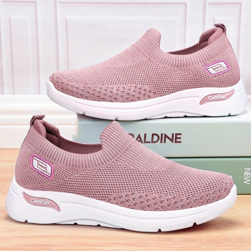 Herfst Nieuwe Casual Sokken Zachte Zolen Moeders Sport Damesschoenen_voghion.com