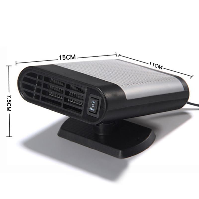 12V Auto Veicolo Elettrico Riscaldamento Parabrezza Sbrinatore Accendisigari USB Ventilatore Mini Riscaldatore_voghion.com